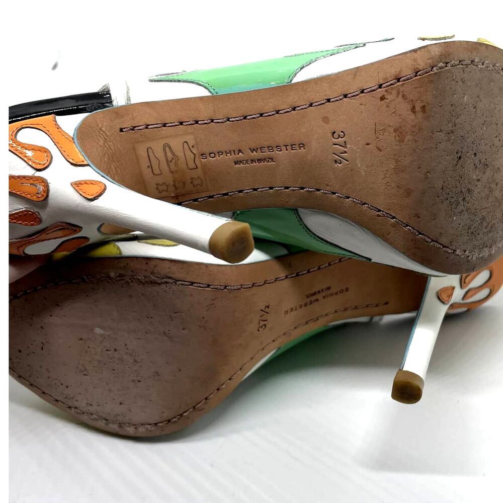 Sophia Webster Arty Party Paint Splatter Heel Tie Back Booties Size 7.5 - Picture 15 of 15